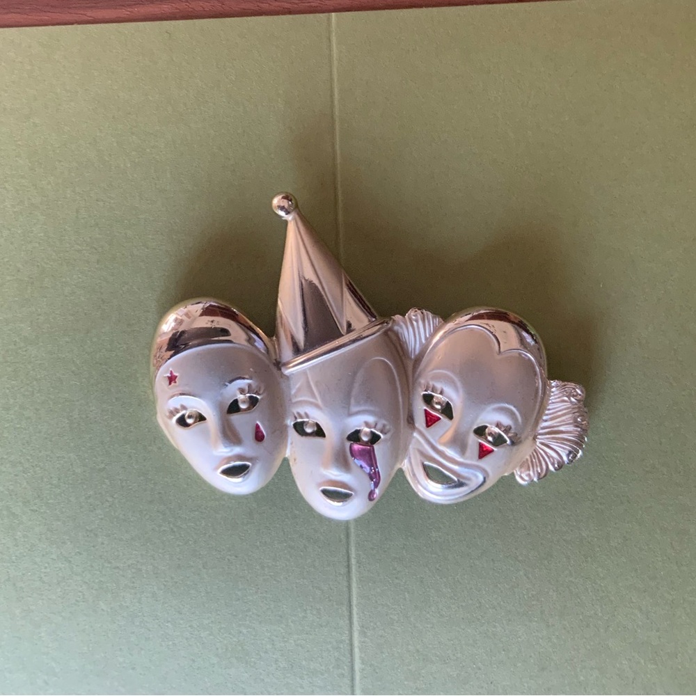 Vintage Sad Clown Brooch 1980’s